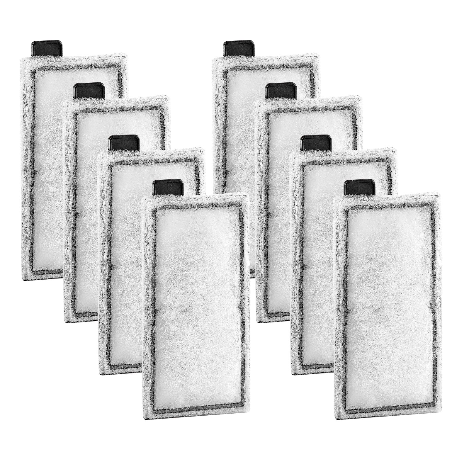Aquarium Filter Cotton, 8 PCS Fish Tank Replacement Filter Cartridges For 5 Gal Glass Aquarium , Fishbowl Accessories With Multi-Layer Filtration Easy Installation, For CL20 Models