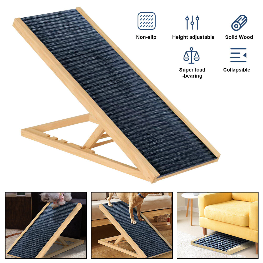 Foldable Dog Pet Ramp Adjustable Height Dogs Stairs For Bed Sofa Car 1 00cm